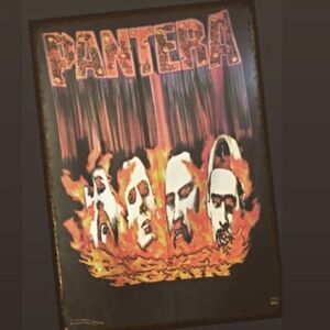 VINTAGE 1995 pantera winterland silk flag XL size